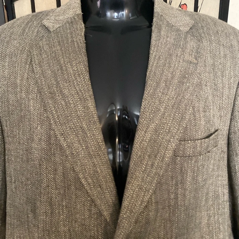 Source Unknown Brown Herringbone Sport Coat